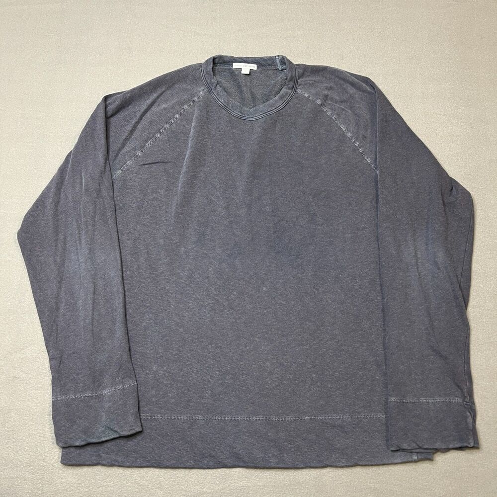 Vintage James Perse Sweatshirt Men's Size 4 Blue Long Sleeve Crewneck Pullover